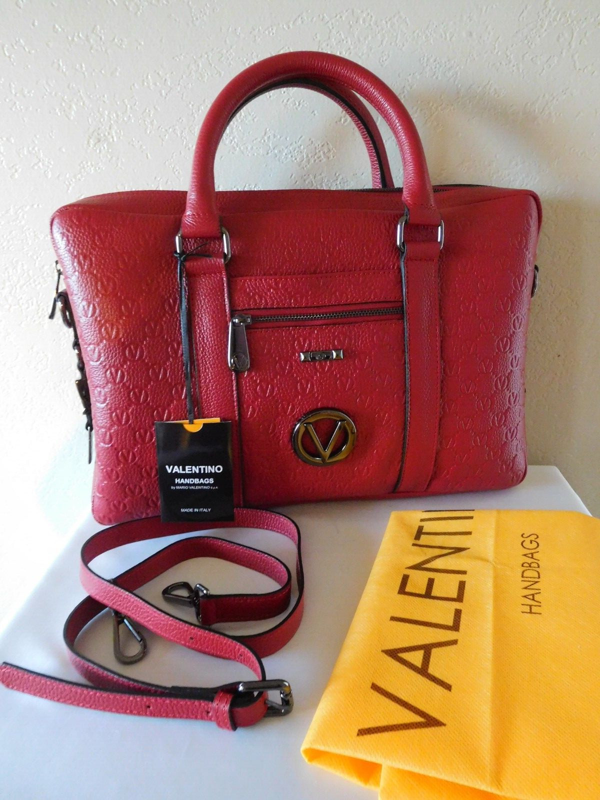 New Valentino Rolland Monogram Leather Messenger Bag~Style M2888GM-DMG-LP~ $1195