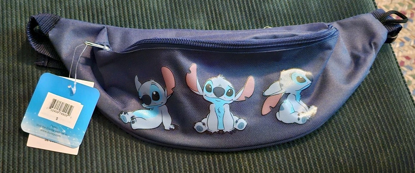 Disney Stitch Sitting Trio Fanny Pack Blue