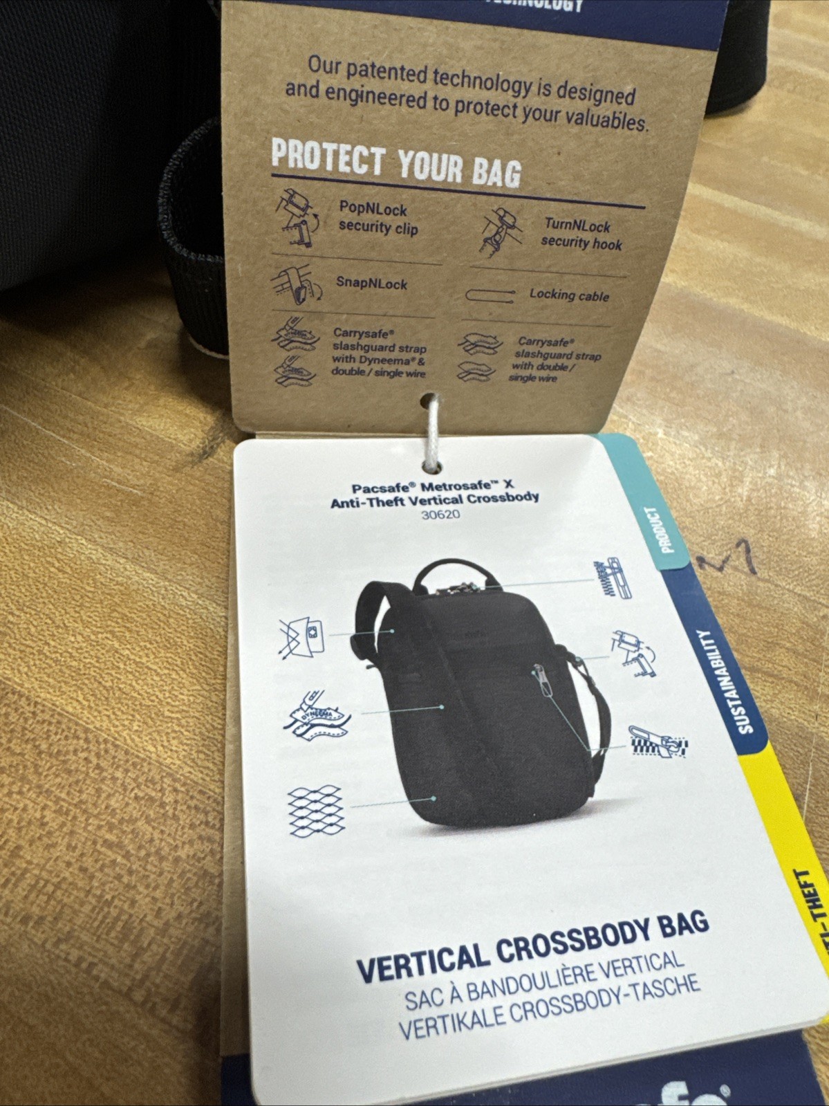Pacsafe Metrosafe X Anti-theft Vertical Crossbody Bag 30620 New With Tags