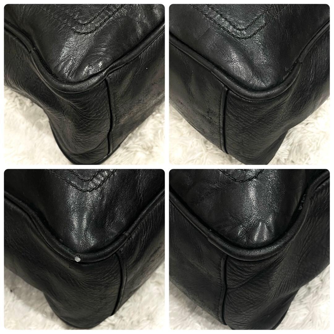 Bally Trainspotting Leather Business Tote Bag Black A4 TAJEST MD Striped 40cm