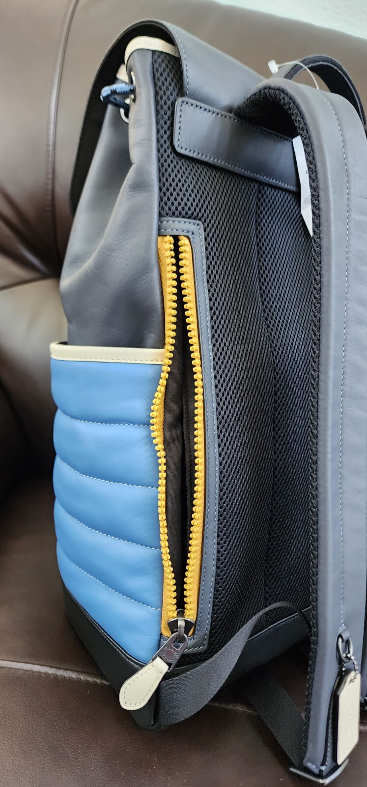Coach Men’s Track Backpack Quilting In Colorblock w/ Coach Stamp NWT Sold Out