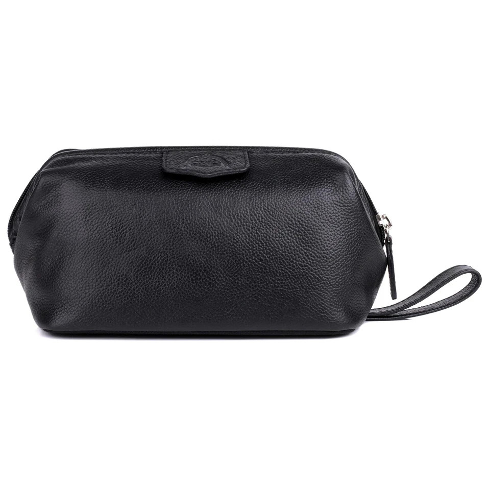 Dopp® Leather Mini-Framed Travel Shave Kit Black