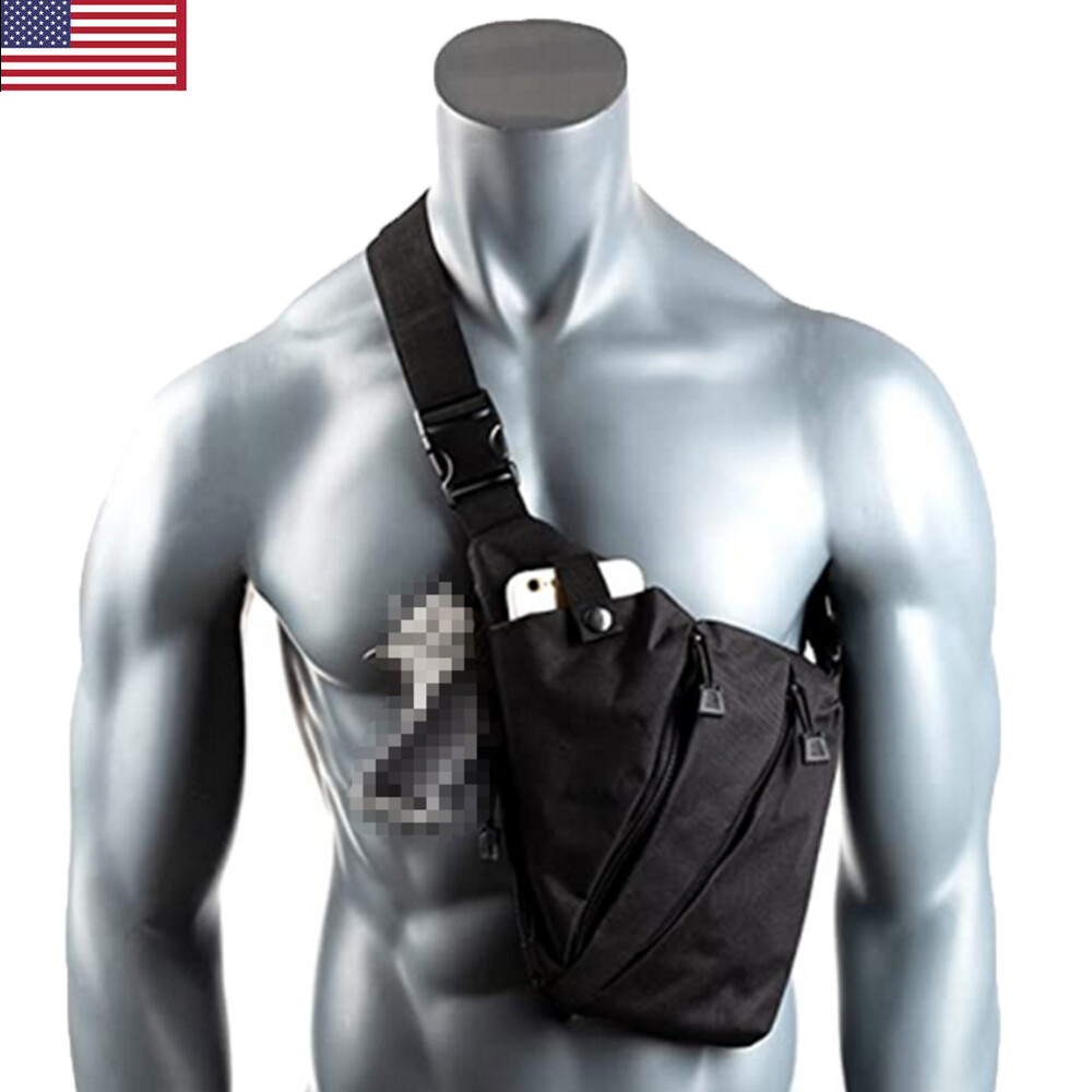 Anti Theft Mens Right Shoulder Pistol Bag Concealed Tactical Storage Gun Holster