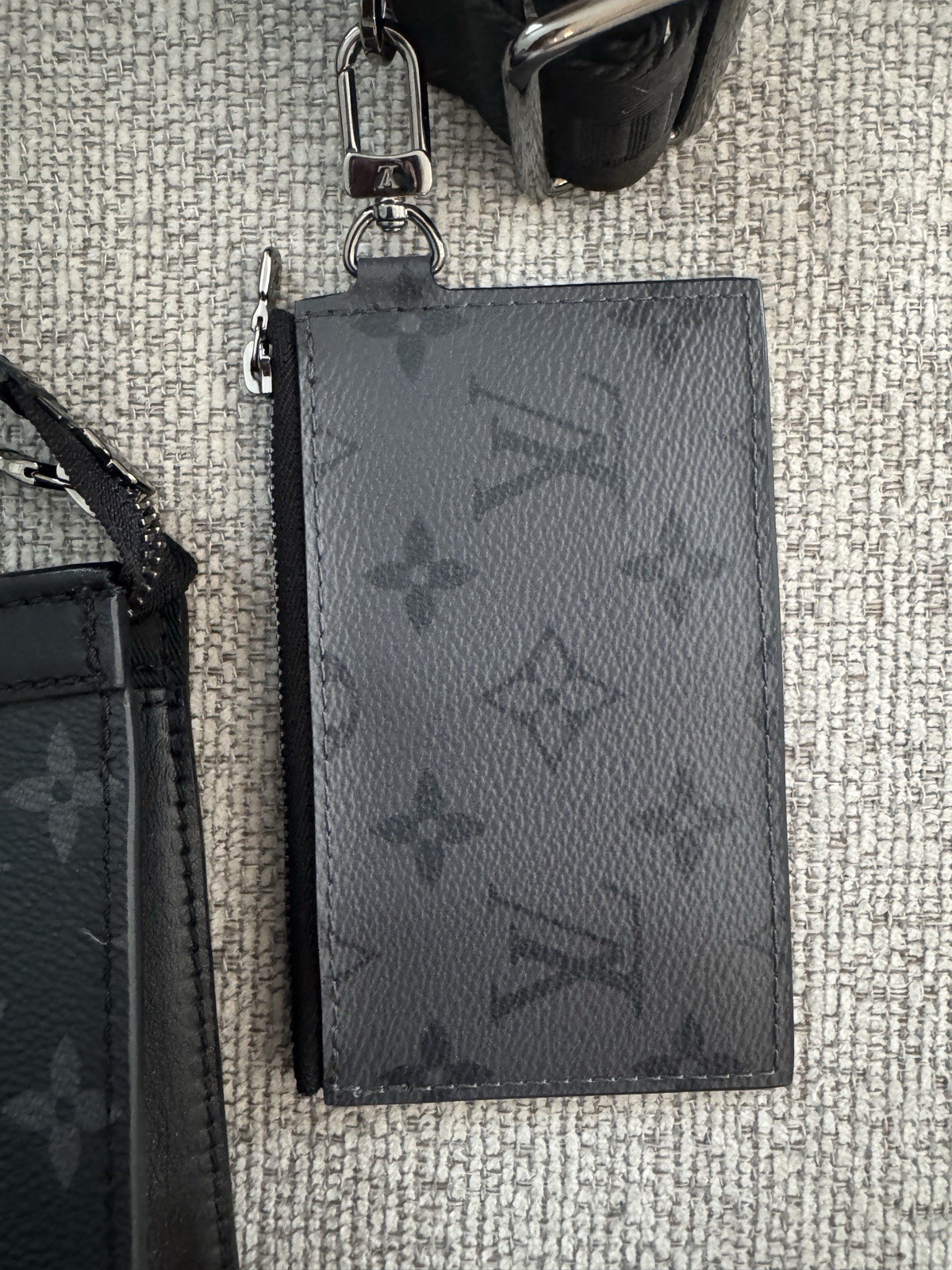 Louis Vuitton Gaston Wearable Wallet Monogram Eclipse Black Gray Crossbody
