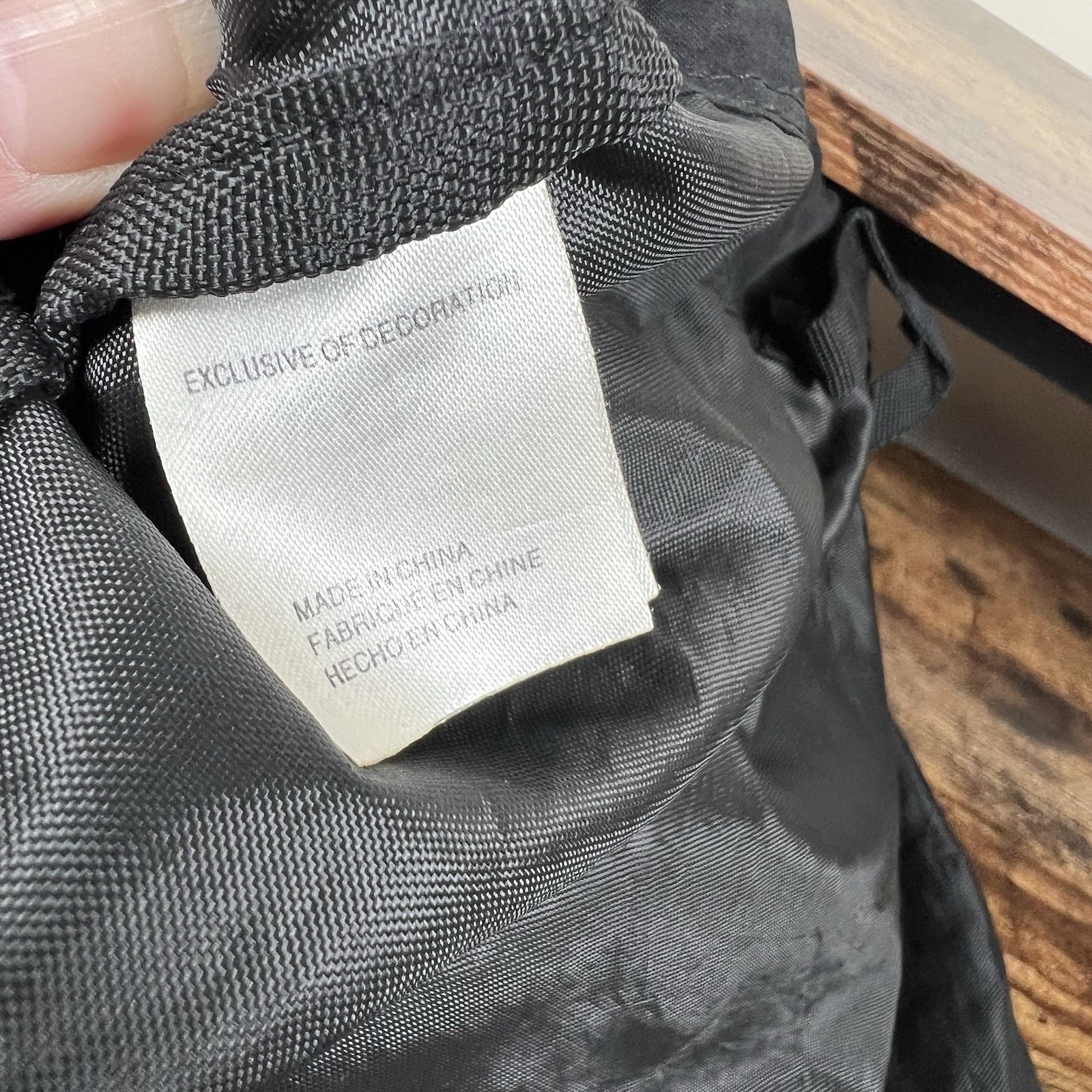 Jordan Drawstring Bag Back Pack Cloth Exterior Lined Interior Lightweight