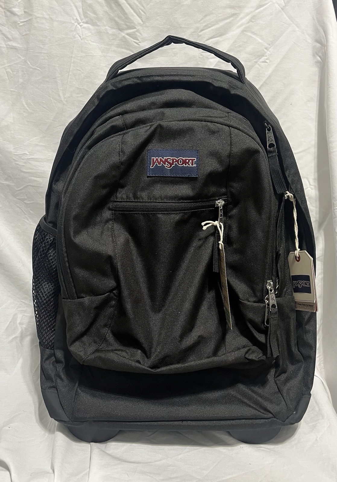 JanSport Driver 8 Rolling Backpack and Computer Bag Black Bookbag / Back Pack
