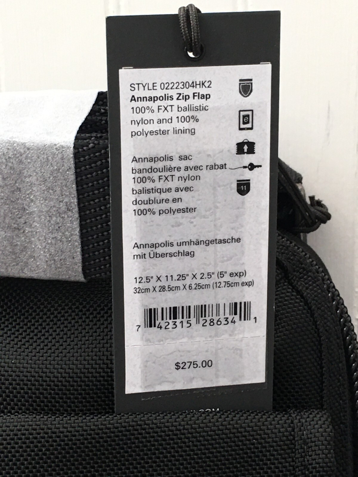 TUMI BRAVO Annapolis Zip Flap DARK BROWN 0222304HK2 Retail $275.00