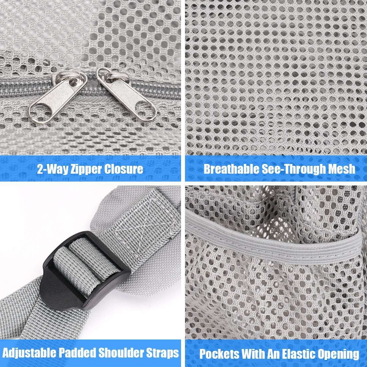 Large Mesh Backpack Heavy Duty See Through School Bag For Students Men Women