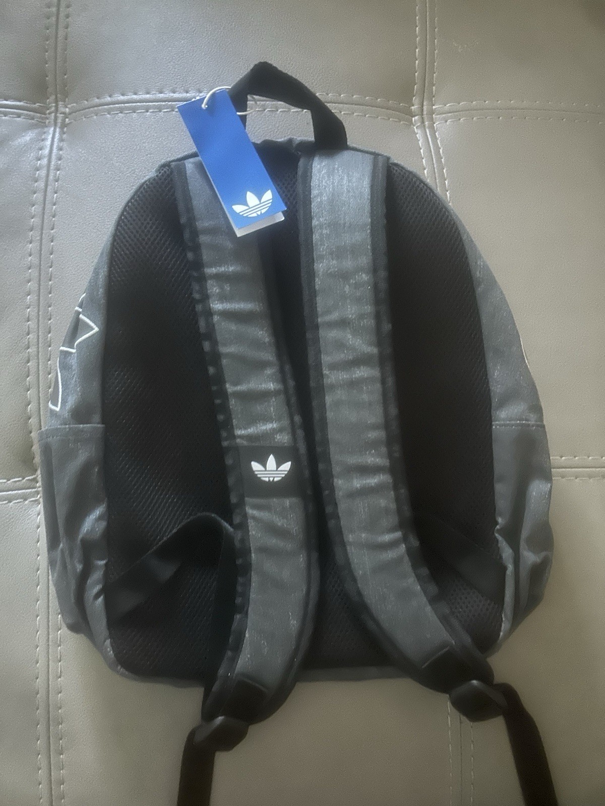 Adidas Cl Backpack Washed Black Denim Effect KC8648