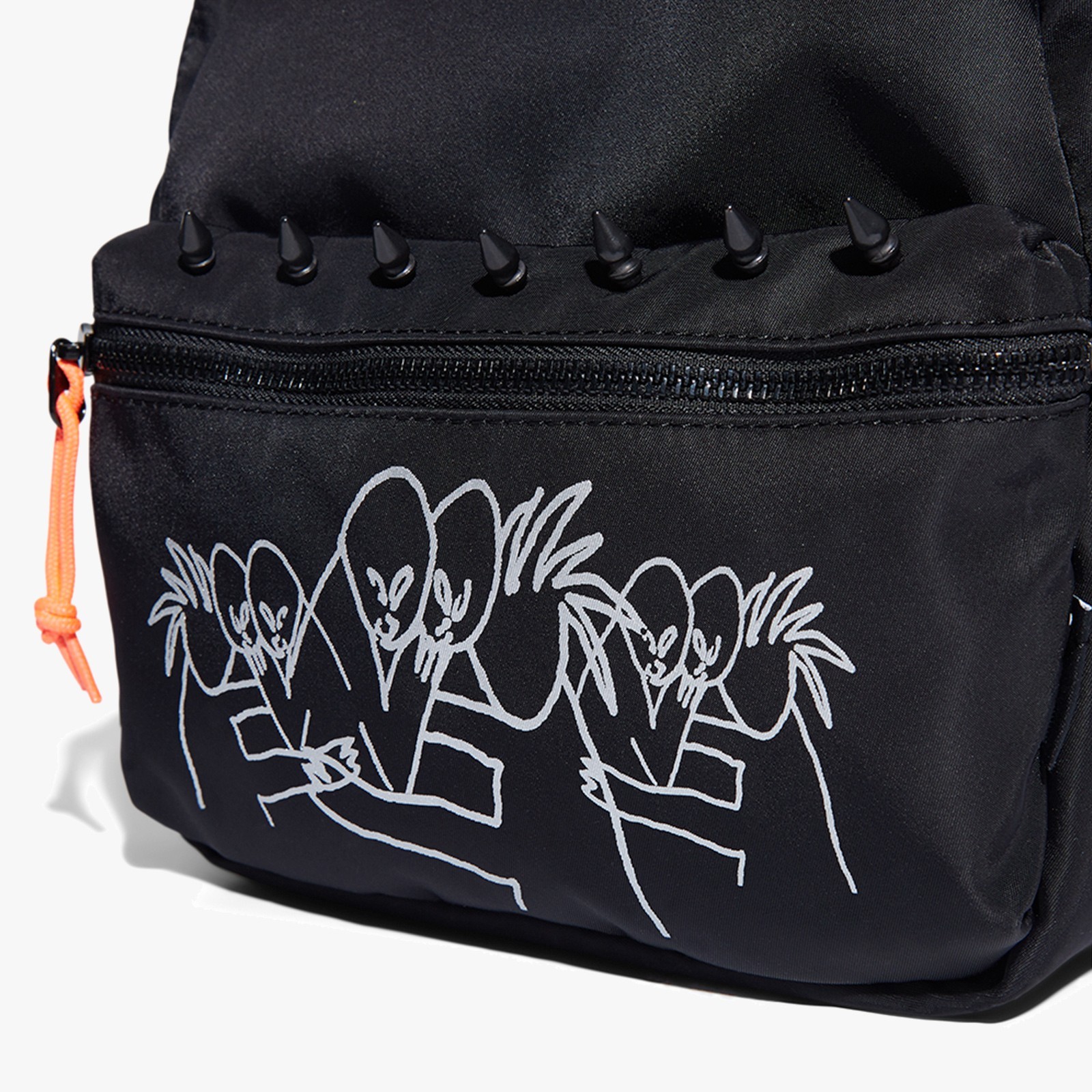 Converse Sad Boys Yung Lean Backpack Black Mini Small Spikes Black/Orange