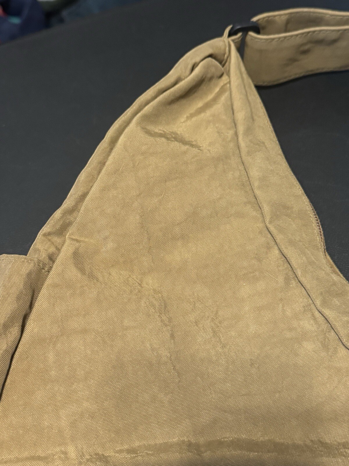 VTG Ameribag Healthy Back Bag Crossbody Sling Backpack Tan/Brown Nylon