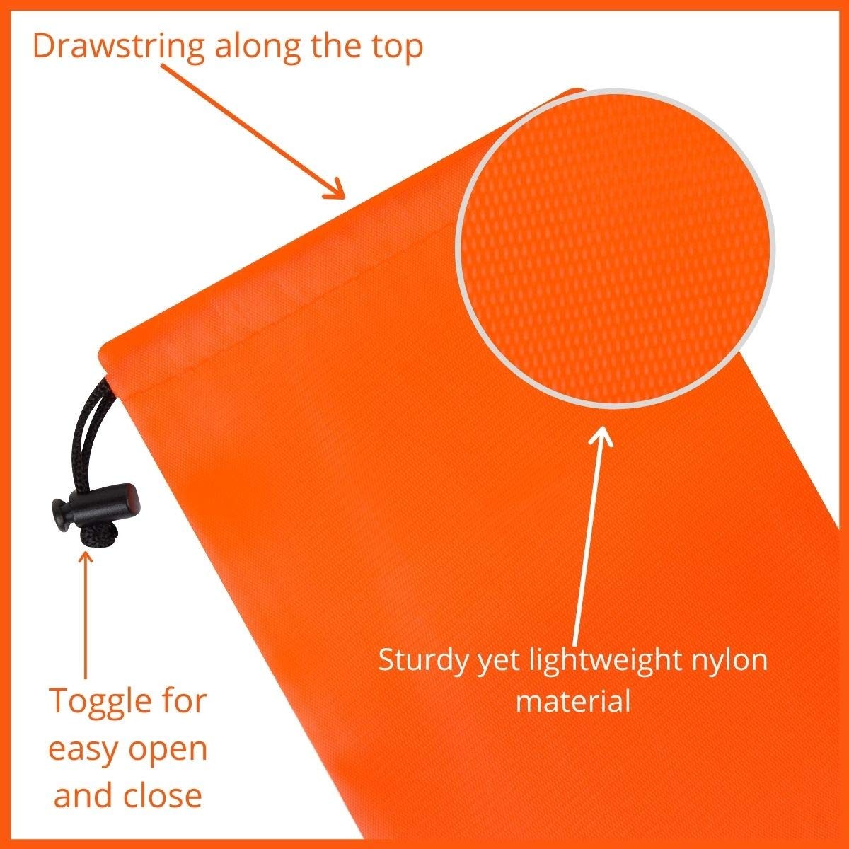 PALTERWEAR Drawstring Pouch 5 x 7 Inch 12 Pack Orange Small Nylon Cinch Bag…