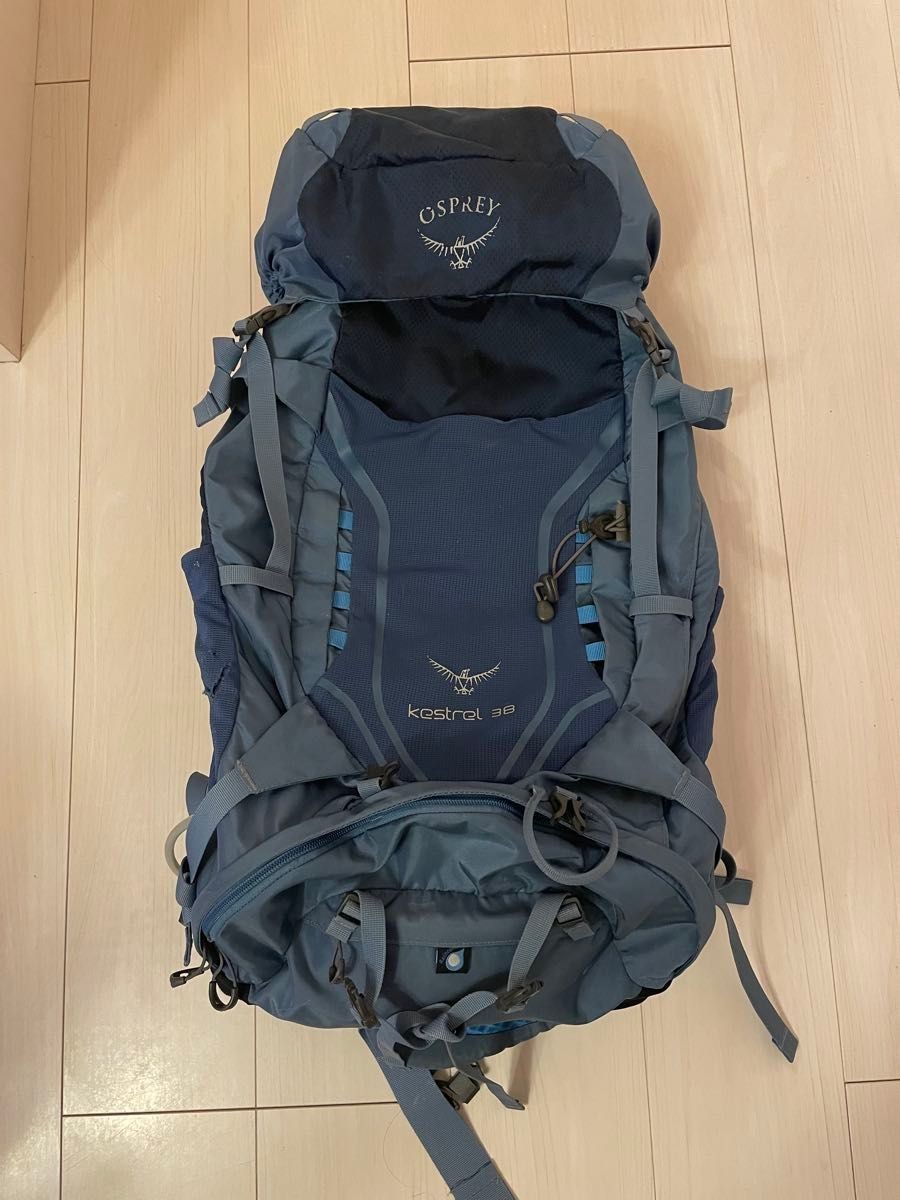 Osprey Kestrel 38 Ocean Blue Backpack M/L Hiking Climbing Daypack Good Japan