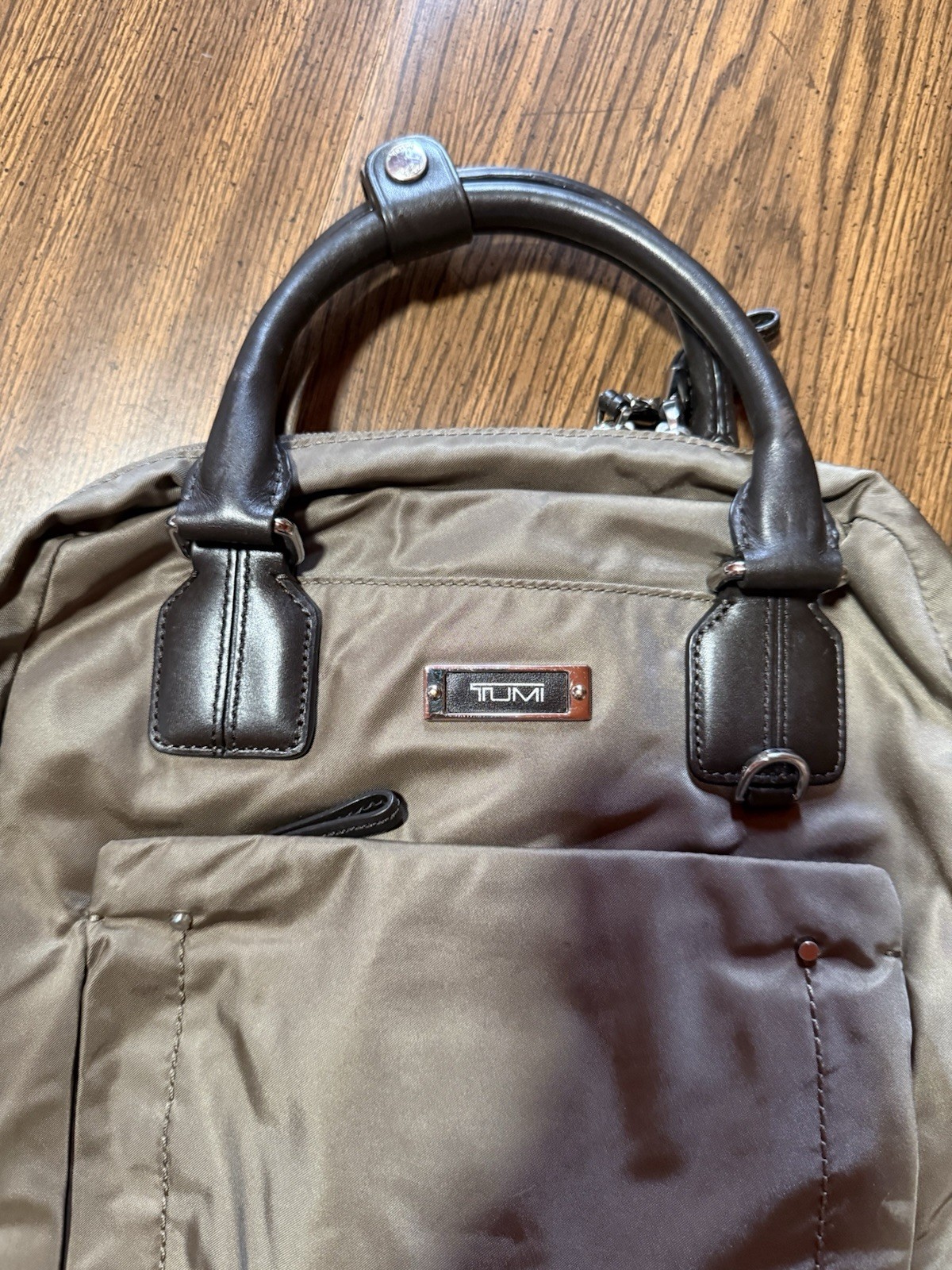 TUMI Voyager Ascot Convertible Backpack Olive Green