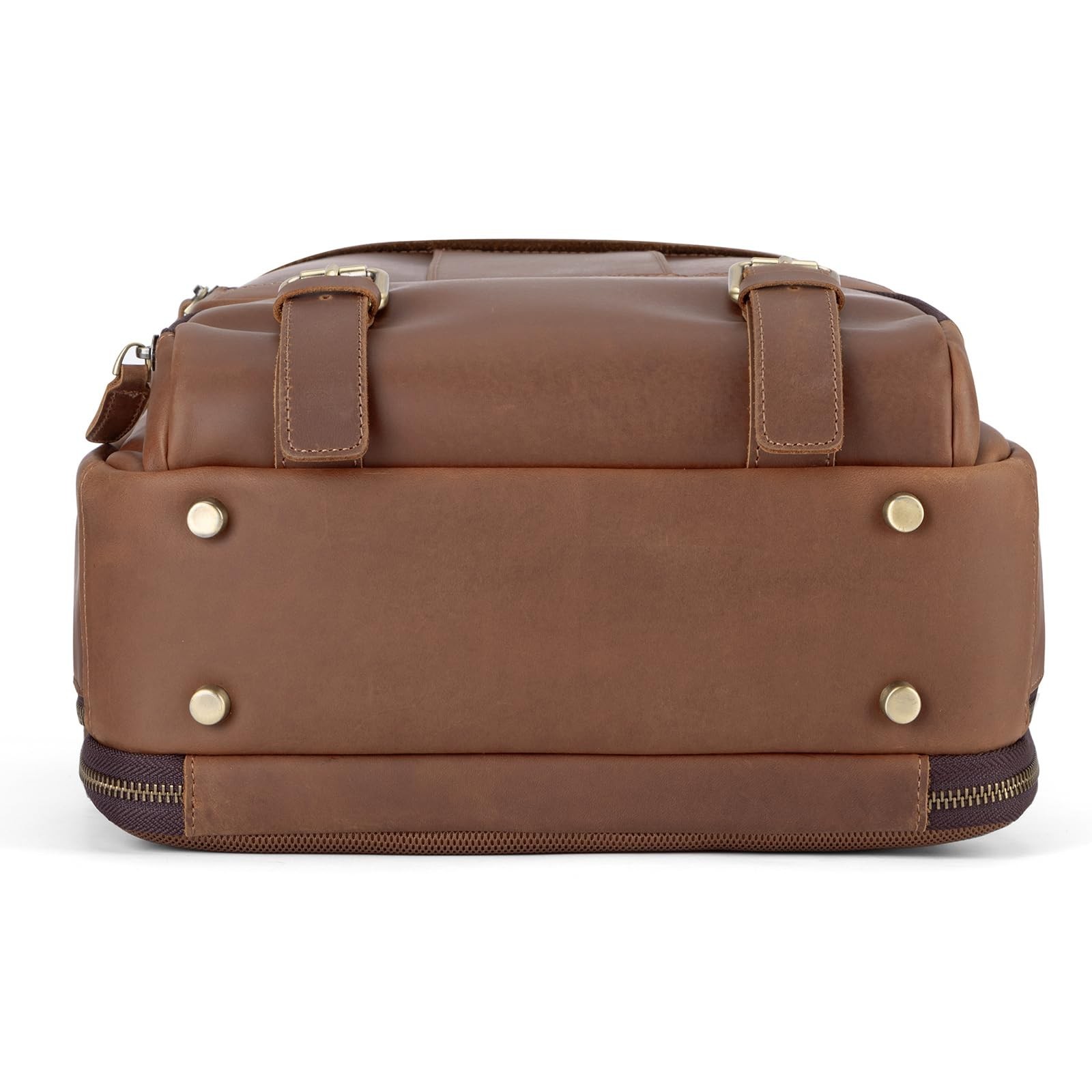 Leather Laptop Backpack for Men & Women, 15.6″ Business Travel Rucksack, Vintage