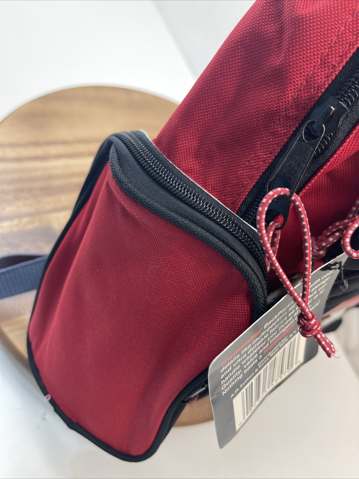 Trailmaker Backpack Classic Lightweight Travel 16.5″ Bookbag Red Black New