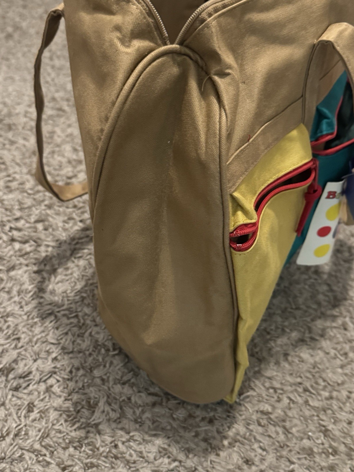 VTG Dudfel Weekender Bag – Bright Dots – NWT- United Colors of Benetton STYLE