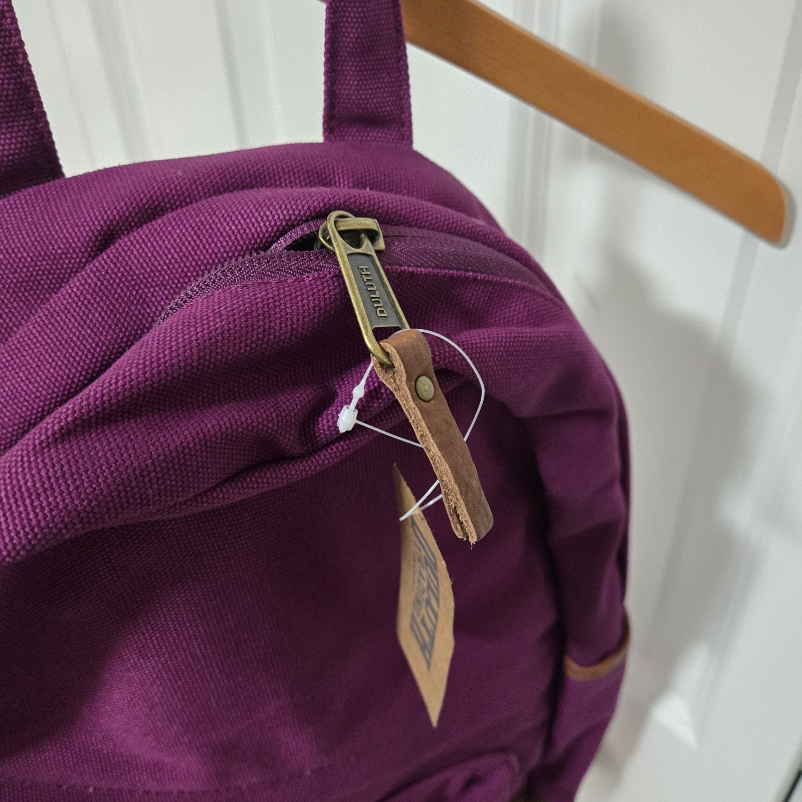 Duluth Trading Mixed Media Backpack Lifetime Canvas Leather Bottom NEW WITH TAGS