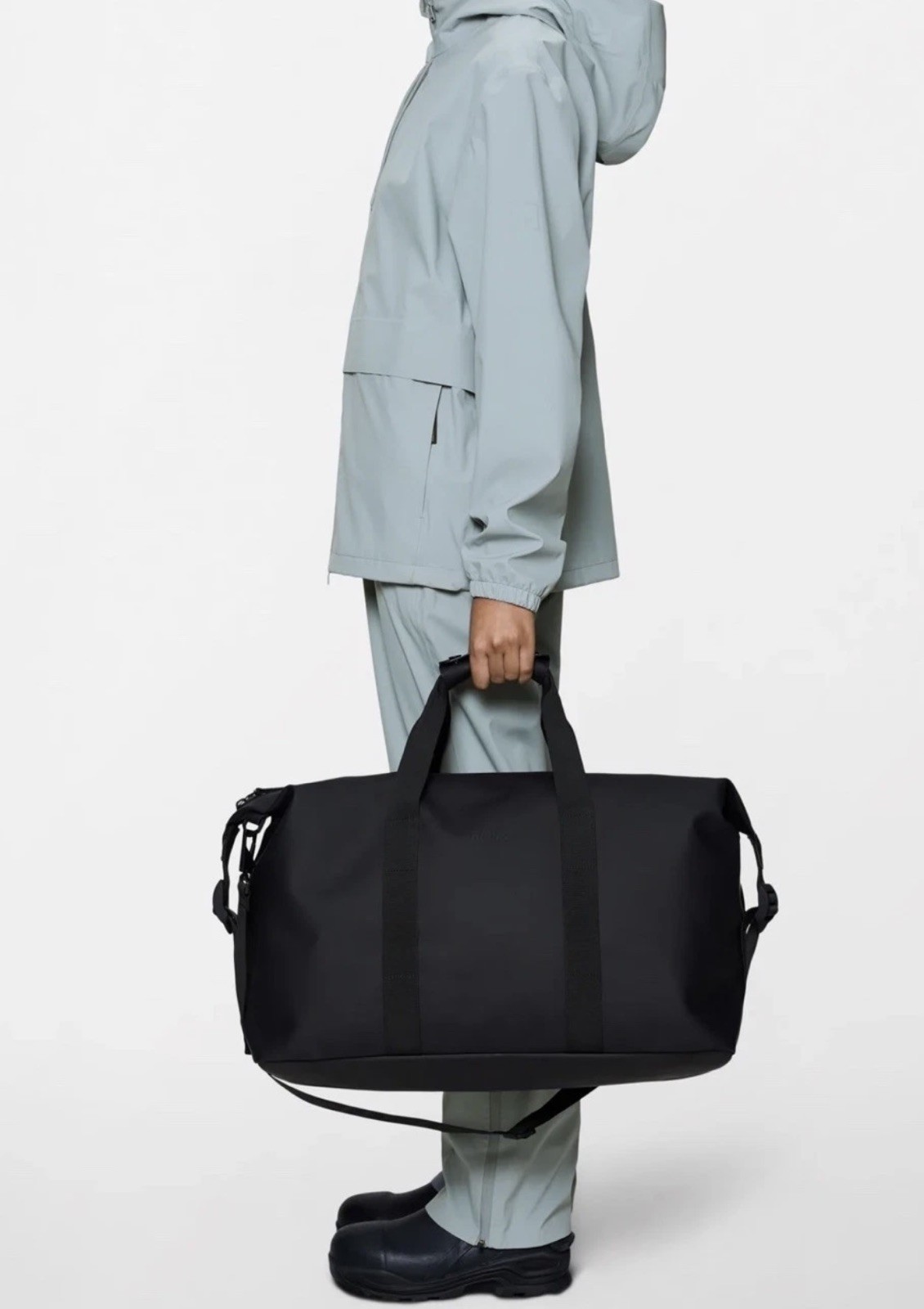 RAINS Hilo Weekend Bag W3 Black Waterproof Duffel NWT 🔥🔥🔥 City Travel