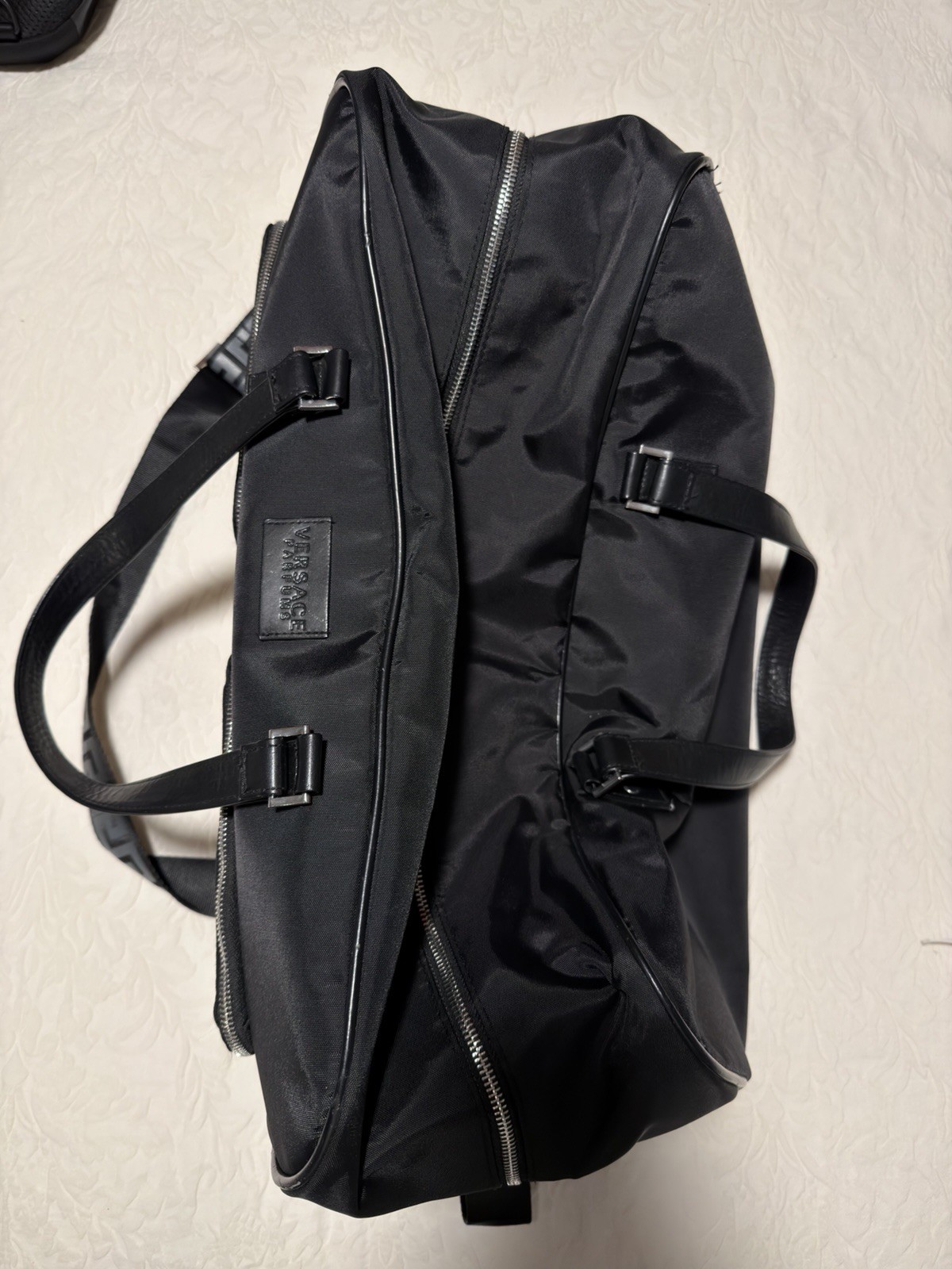 Versace Weekender Duffle Faux Leather Bag By Versace Men’s Fragrance Collection