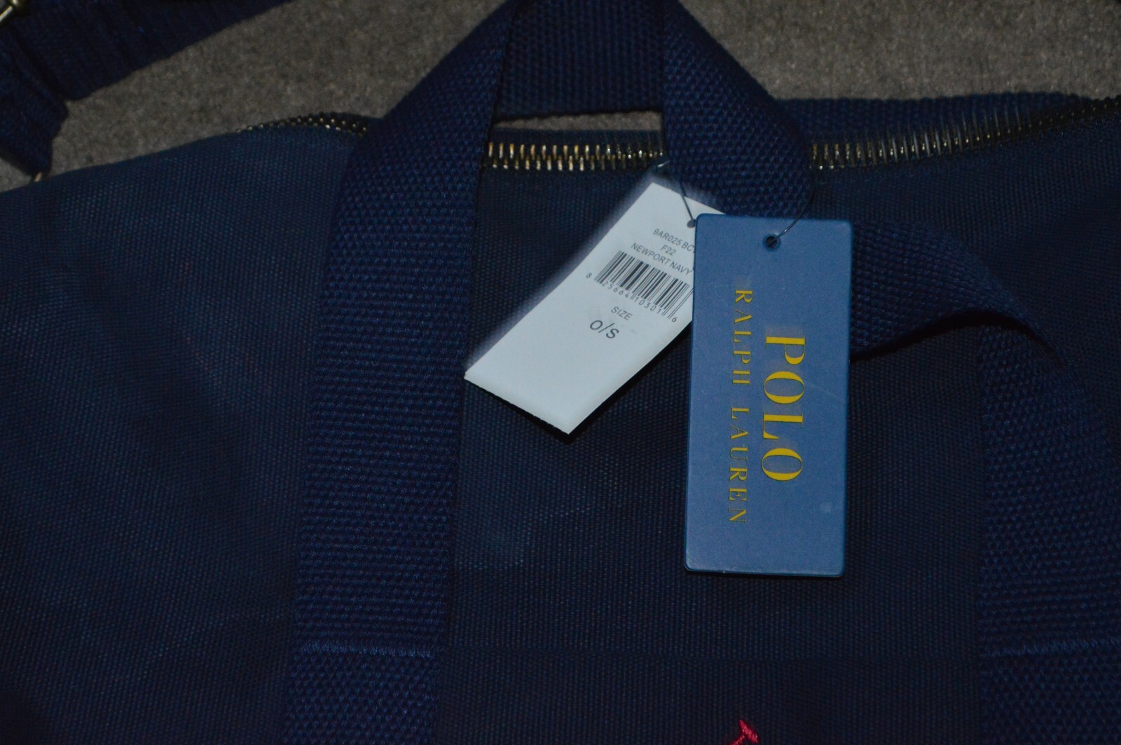 NWT POLO RALPH LAUREN Canvas BIG PONY Travel Duffle Gym Bag w/ Shoulder Strap