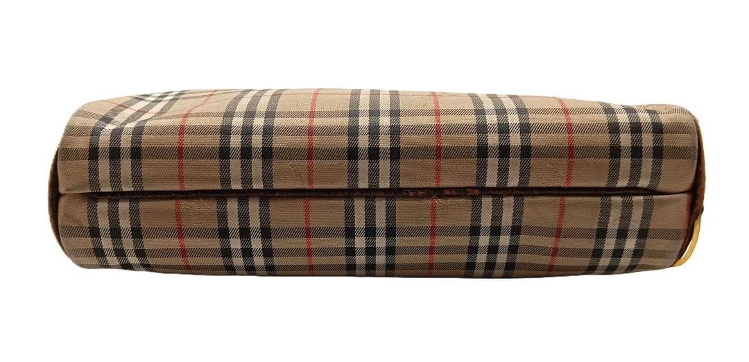 Authentic Burberrys Vintage Nova Plaid Clutch Bag Brown 15cm x 24cm x 5cm Damage