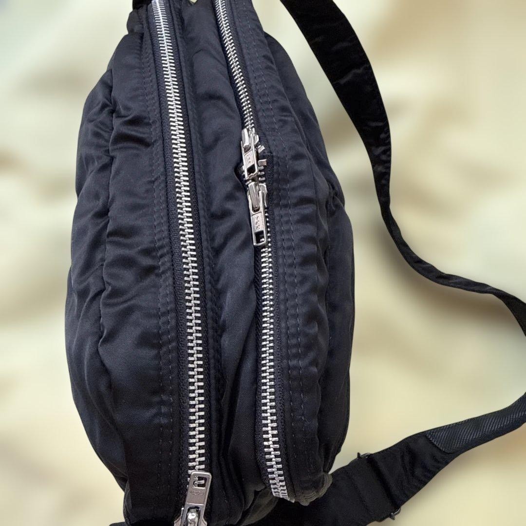PORTER Yoshida 2Layer Shoulder Bag L Crossbody Black MADE IN Japan Authentic