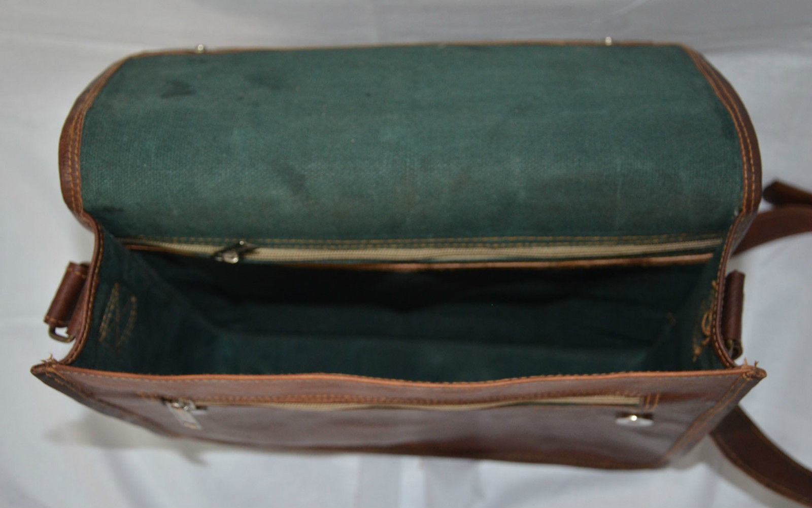 Mens Genuine Leather Cowhide Brown Crossbody Shoulder Satchel Messenger Bag…..