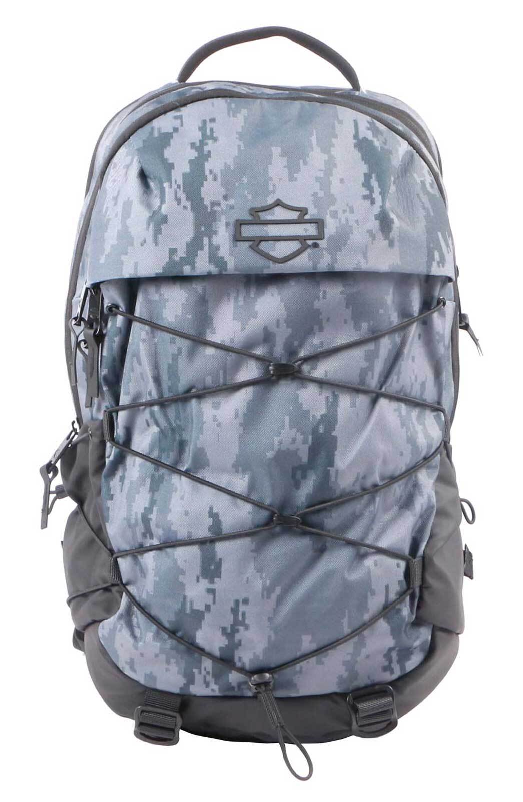 Harley-Davidson Racing Lightweight Water-Resistant Backpack – Charcoal Camo