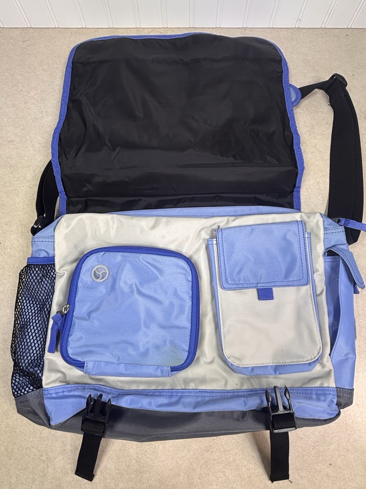 2001 Gap Tech Audio Utility Messenger Bag Y2K CD Bookbag Retro Normcore Two Tone