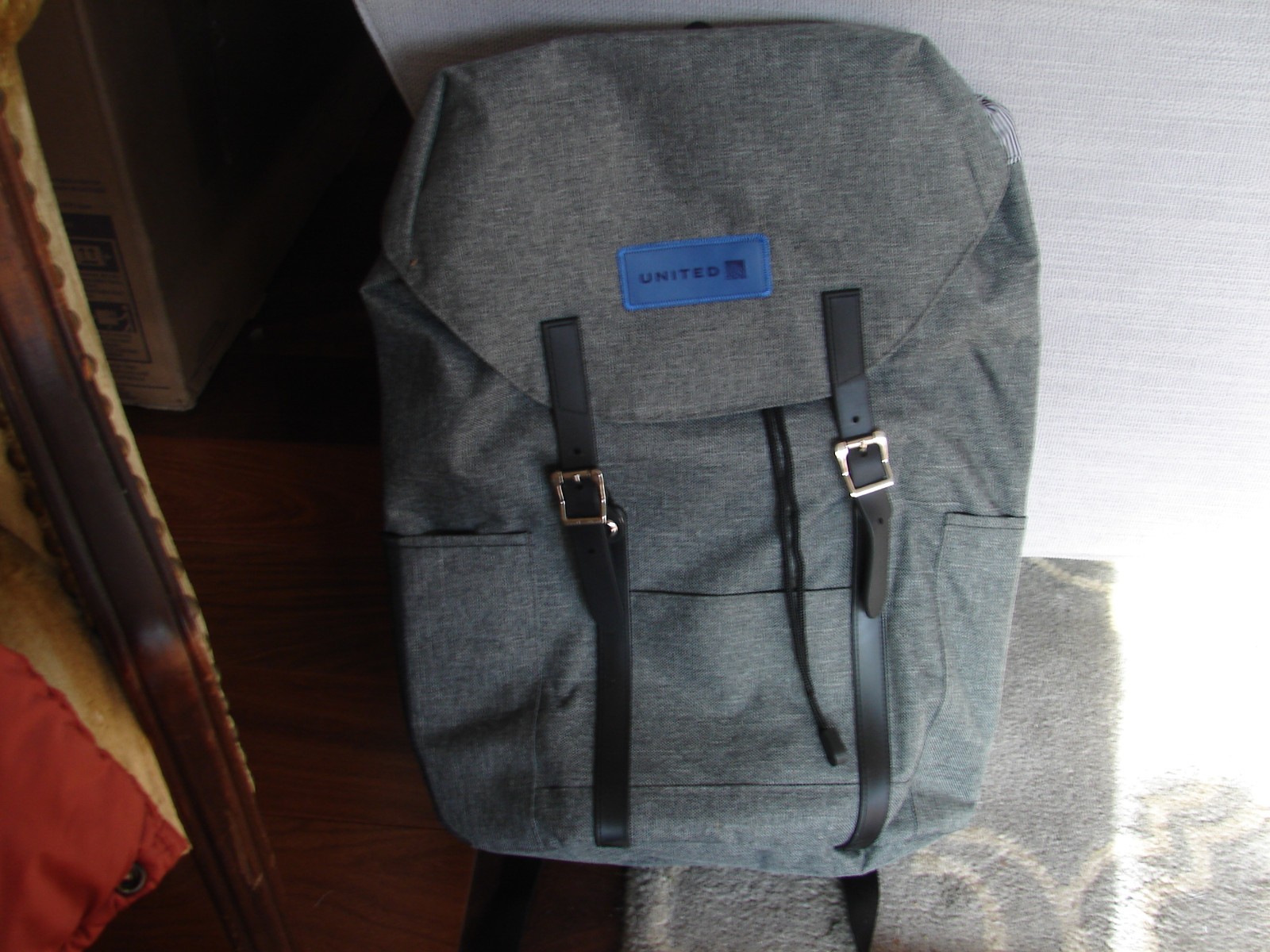 United Airlines Backpack Book Bag 18×12 Top Load New