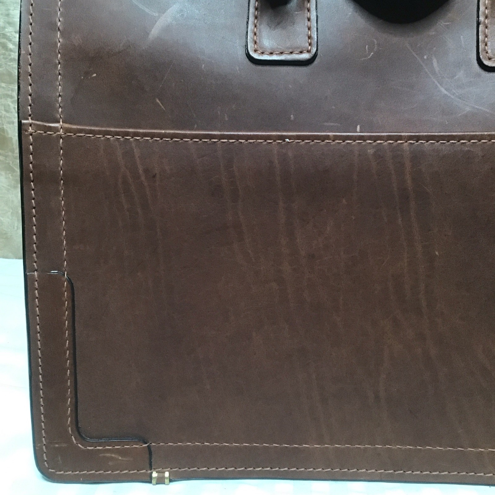 Vintage Leather SCHLESINGER Doctor Attorney Briefcase Attache Bag