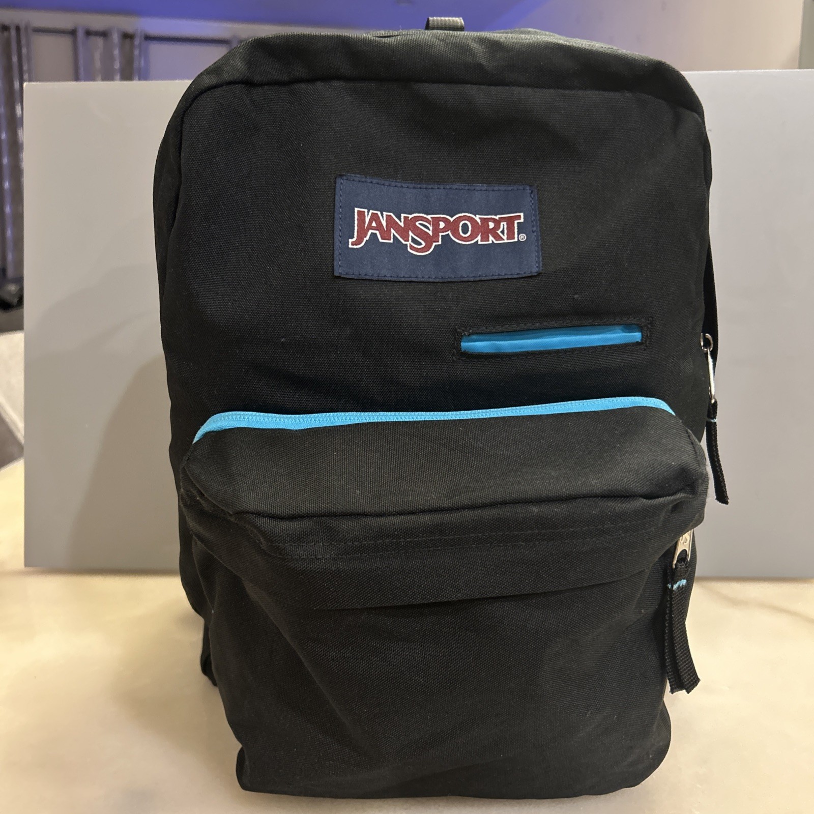 Jansport Digibreak Black Laptop Lined Tablet Zip Pocket Backpack School