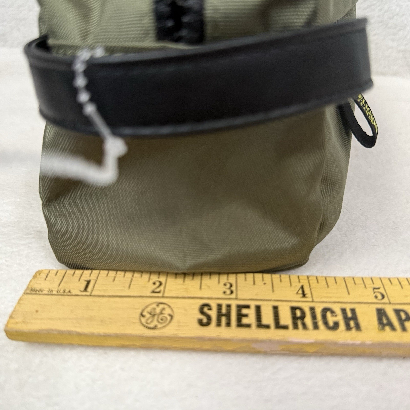 True Religion Men Toiletry Canvas Bag Handle Green W/ Horseshoe Logo 3 Zipper