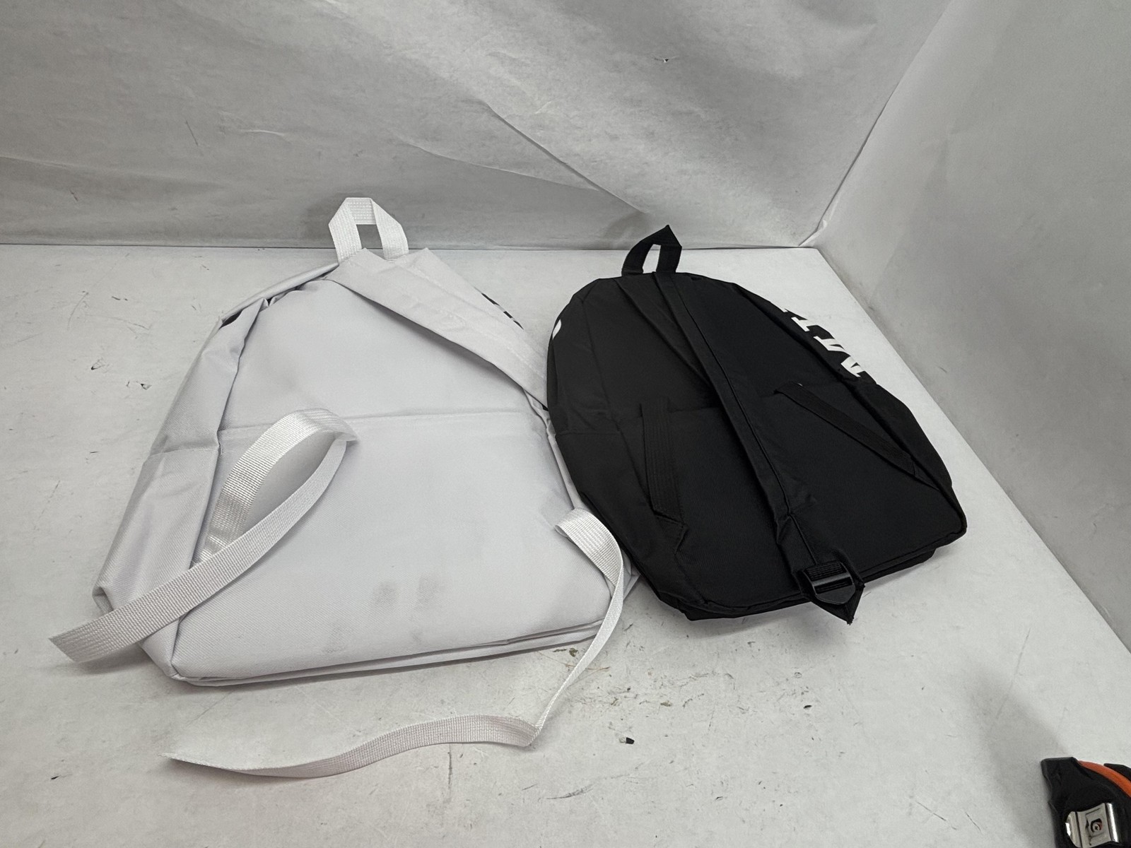 2 Rainbow Paint Drip Backpack Set School Bag White Black Art Print Laptop Pocket