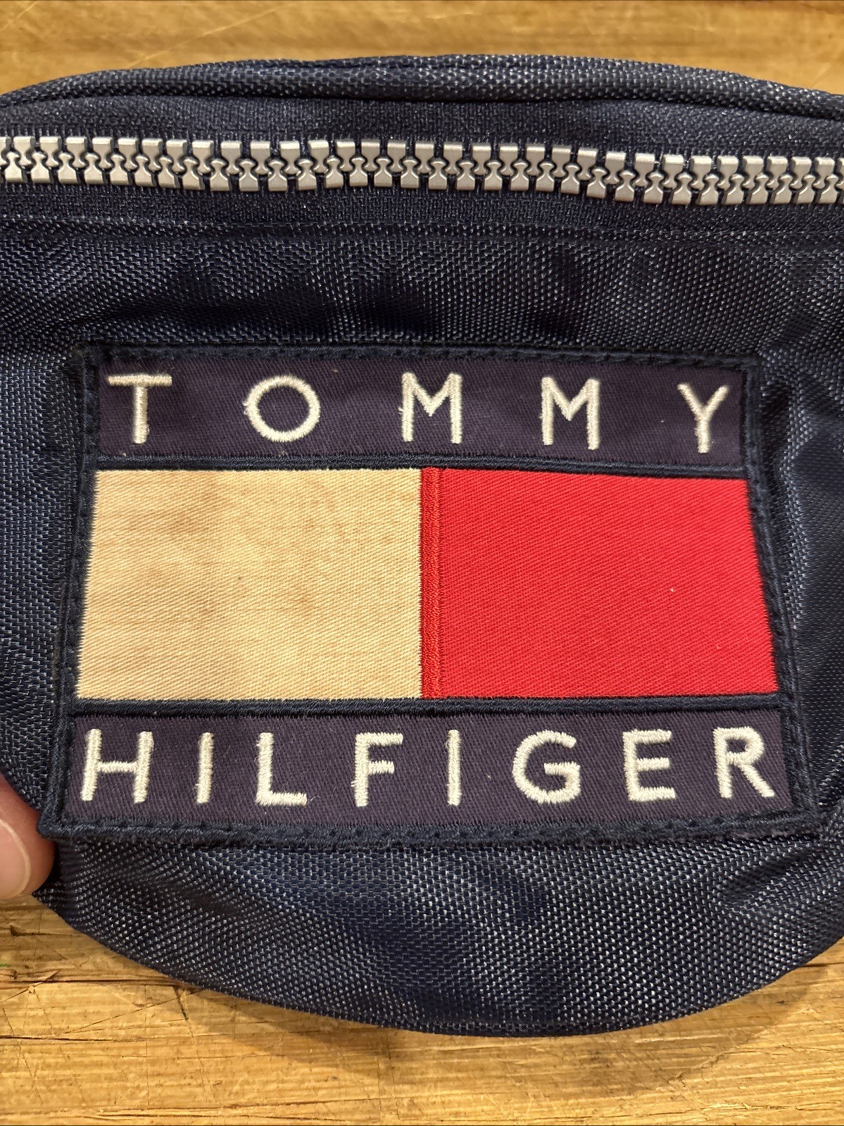 Vintage Tommy Hilfiger Fanny Pack Bum Bag Navy Travel Rare 90’s Brand New NOS