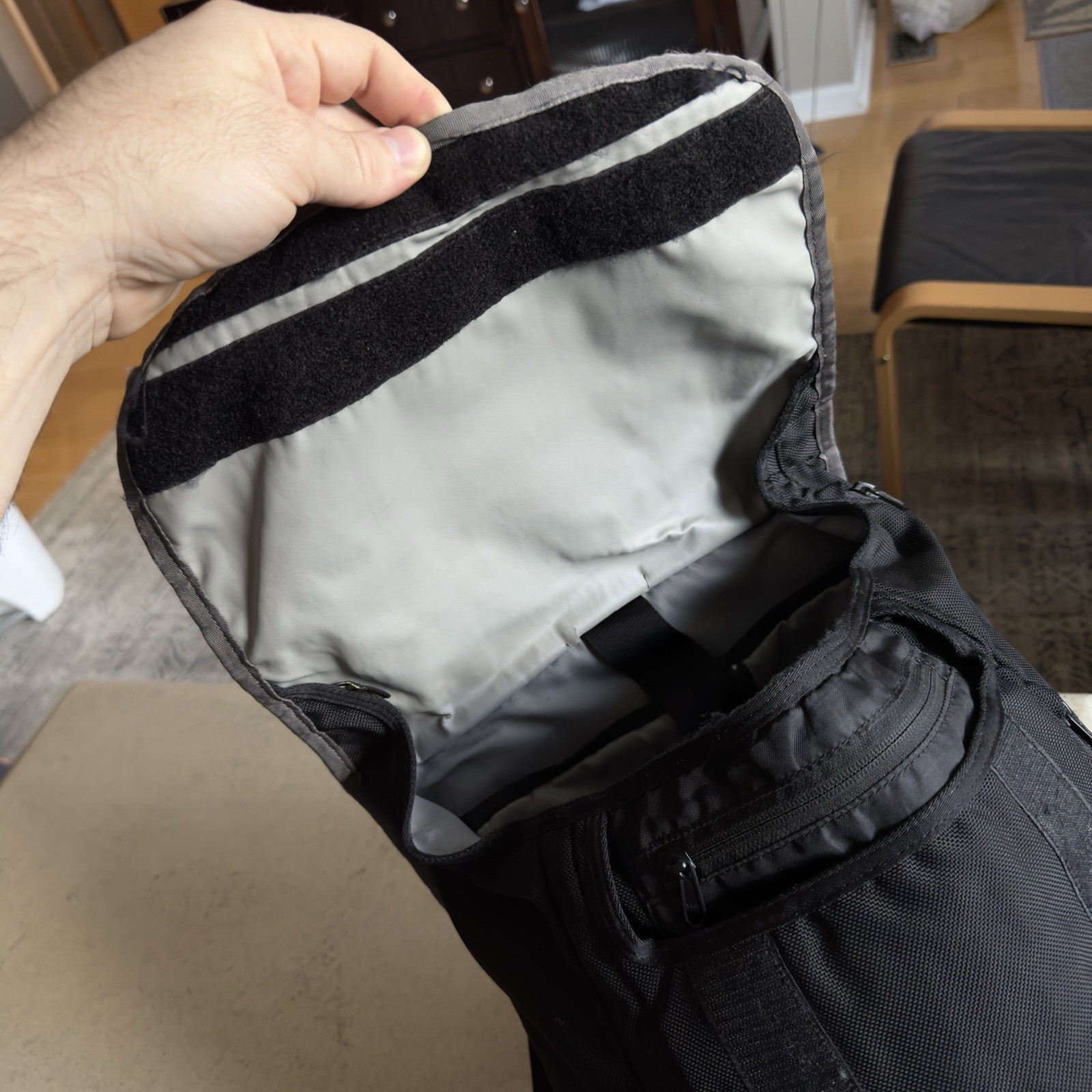 Vintage TIMBUK2 Commuter Backpack Laptop Waxed Canvas Tapestry Made In SF