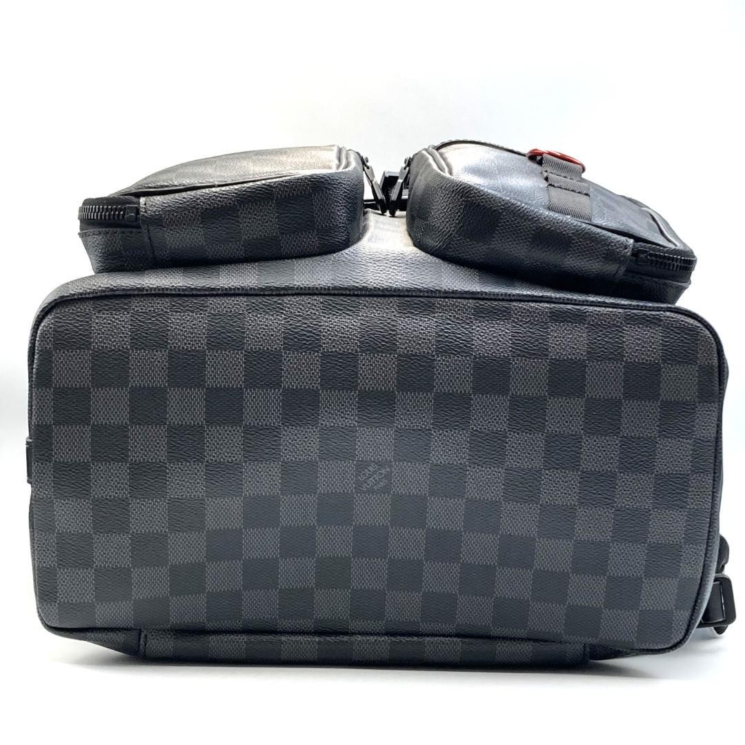 Louis Vuitton Utility Backpack Damier Graphite Black Gray Canvas Leather D-ring