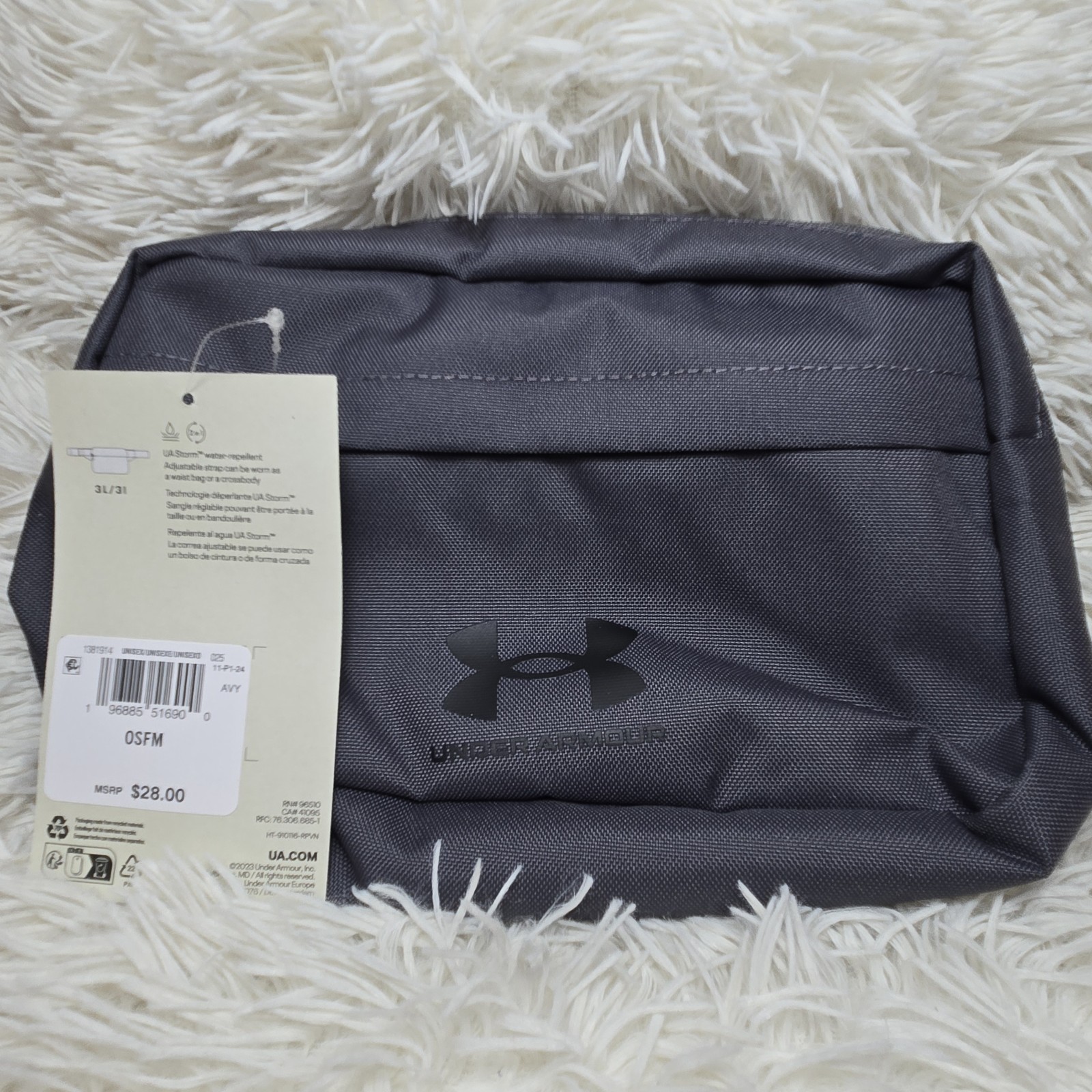 Under Armour Crossbody Bag – UA Essentials Lite Xbody – Gray/Black