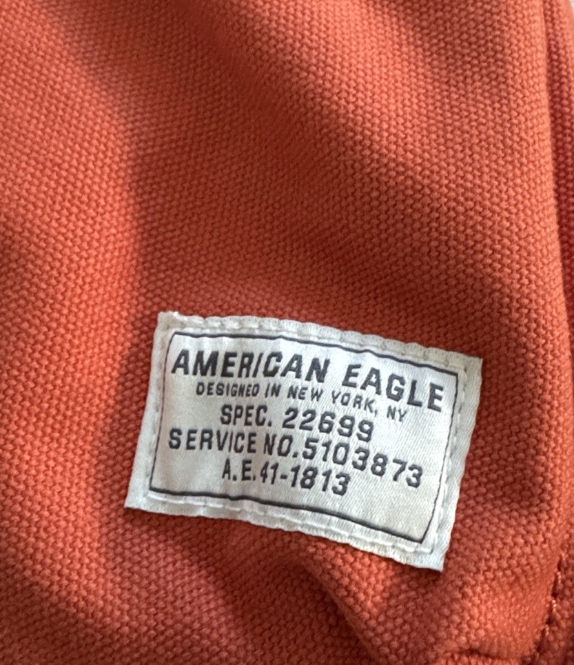 Orange Canvas Backpack American Eagle