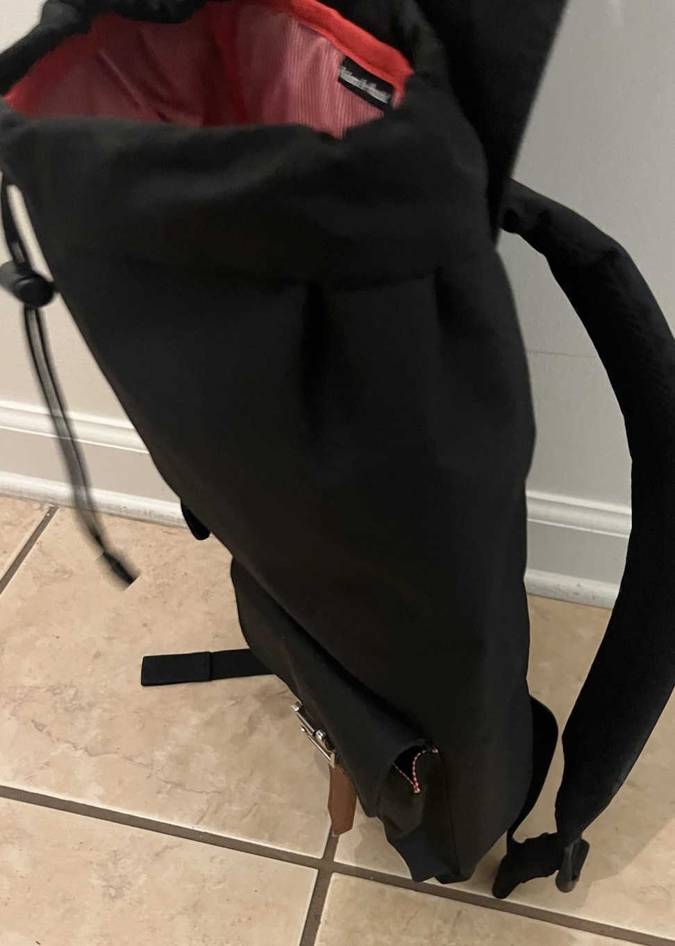 Herschel Dawson Backpack, Black/Tan Synthetic Leather