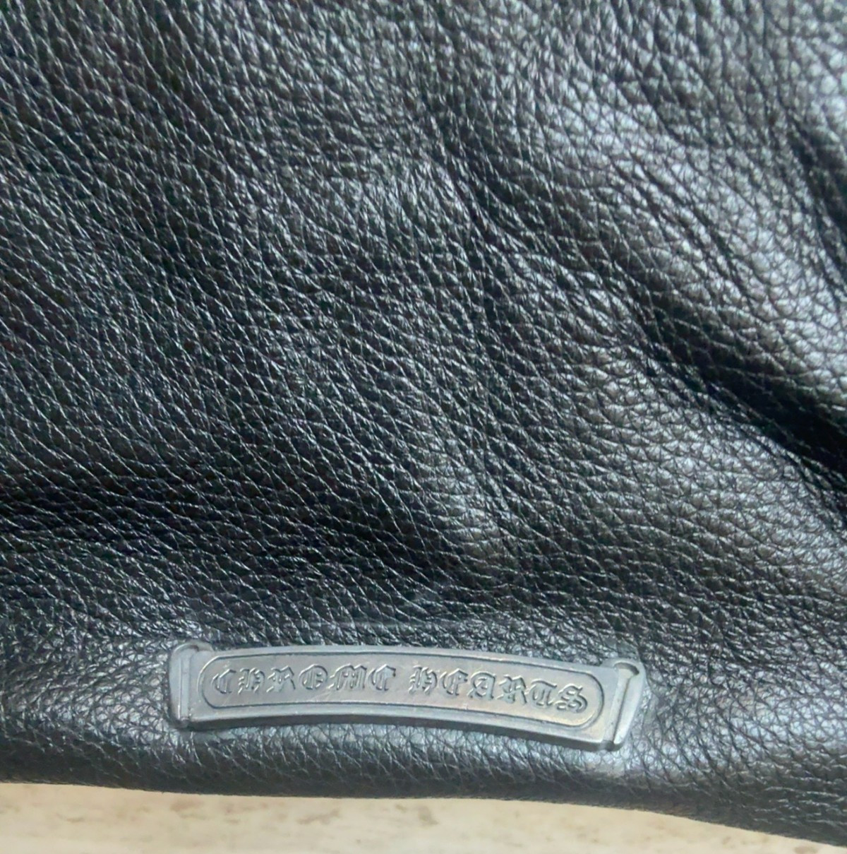 Chrome Hearts Black Leather Messenger Crossbody Bag Sterling Silver Dagger Rare