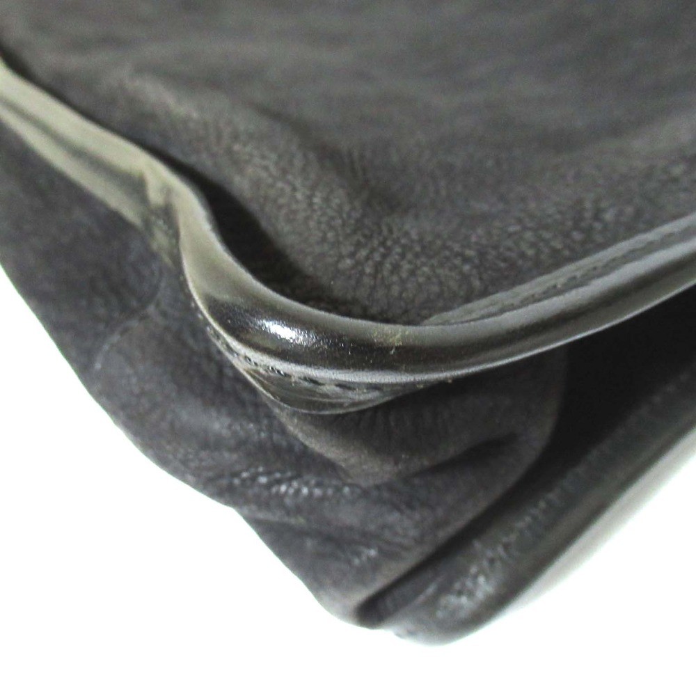 Felisi 9841 All Leather Briefcase Business Bag in Black mens USED