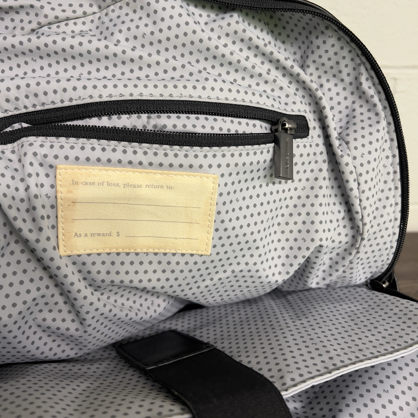 Moleskine Black Backpack Faux Leather Minimalist Laptop Bag Travel Daypack