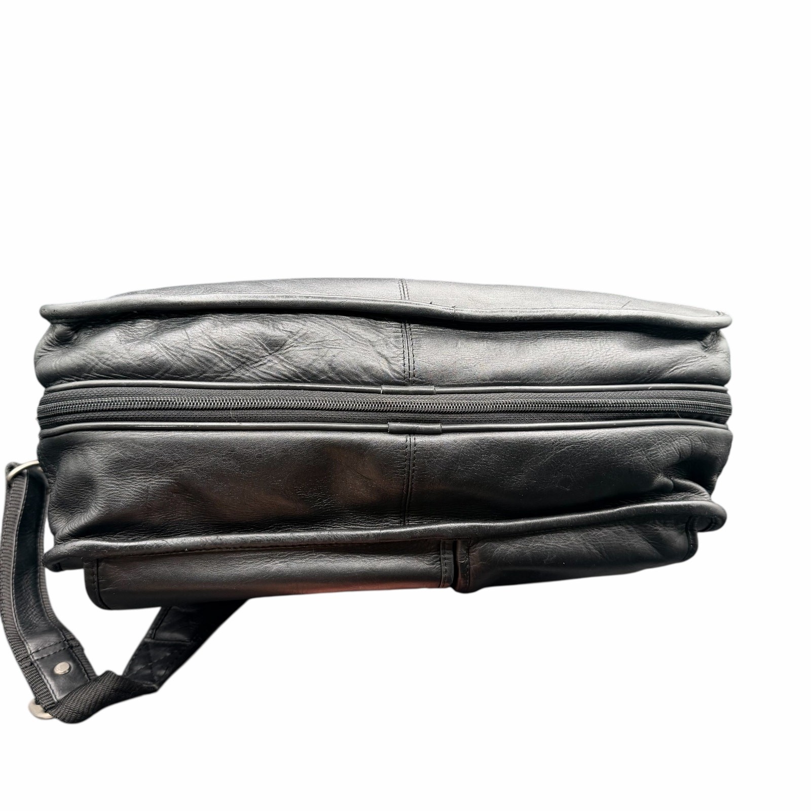 Wilsons Leather Pelle Studio Black Laptop Briefcase Bag