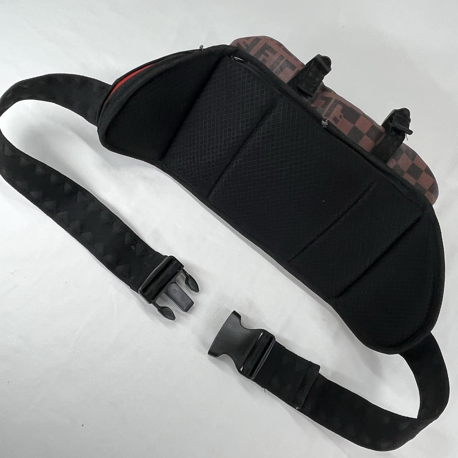 Sprayground Split the Check Checkered Cargo Shark Crossbody Limited Edition RARE