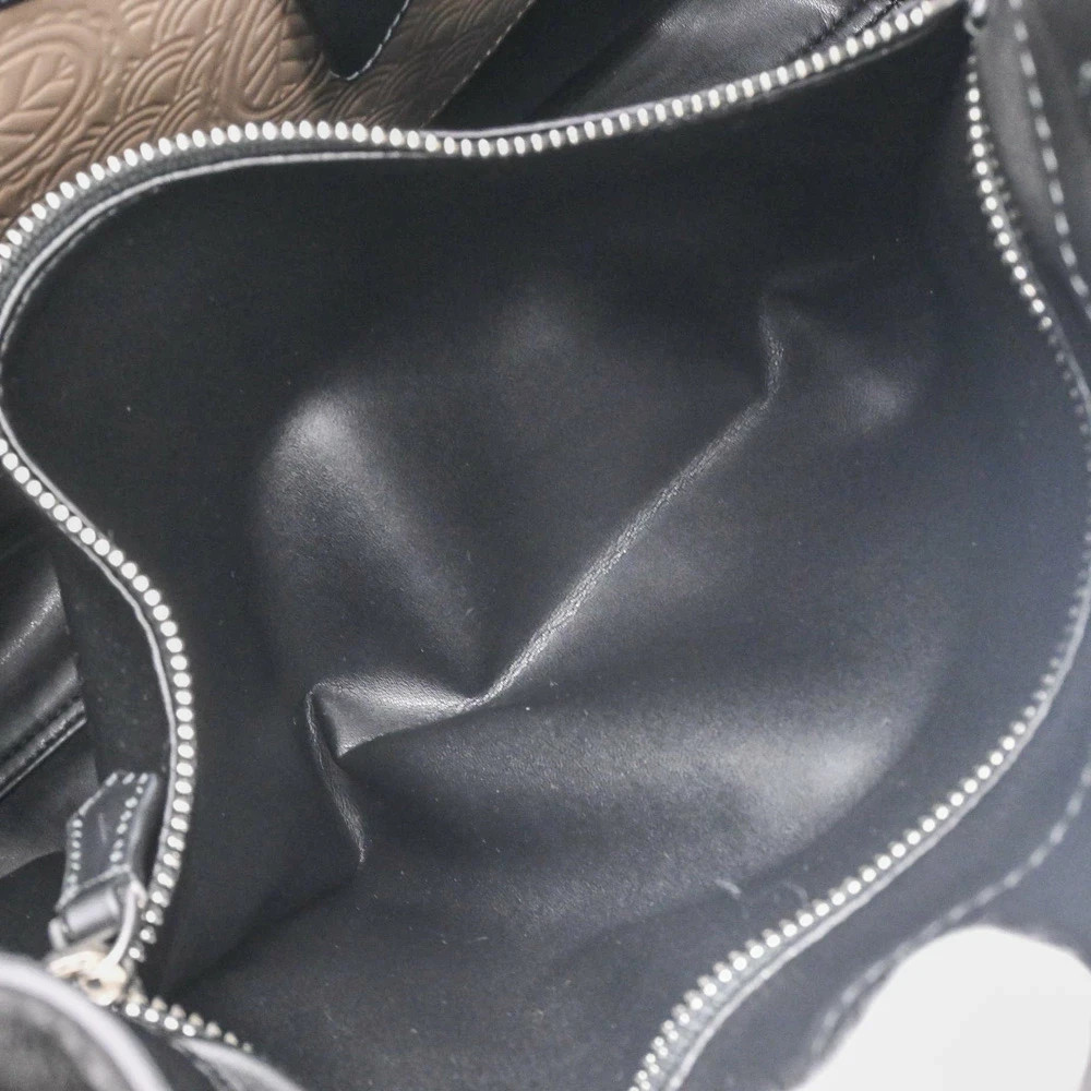 Montblanc Backpack Business Bag Leather Black 38x34x16cm pre-owned
