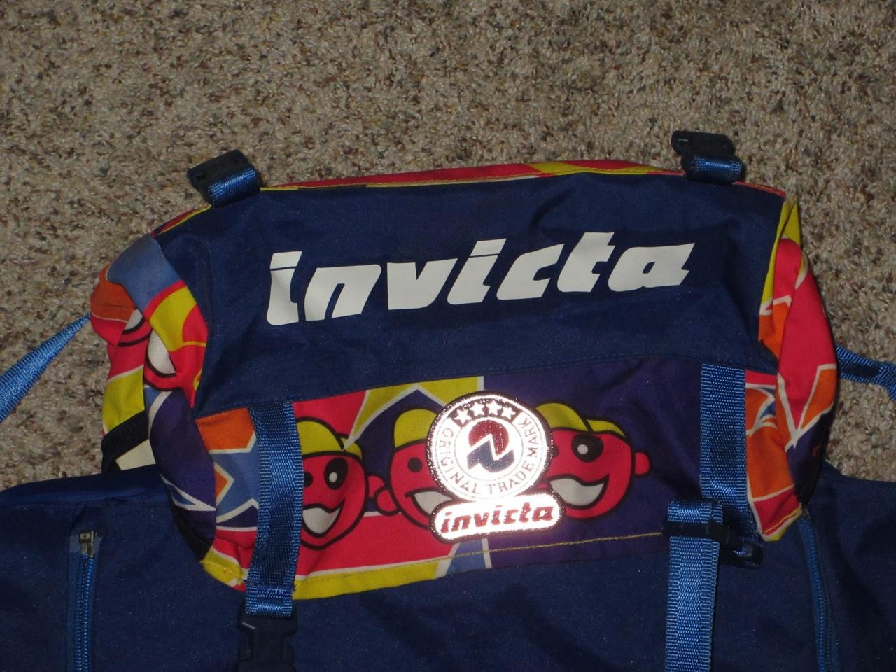 VTG INVICTA MULTI-COLOR BRIGHT BLUE JOLLY BACKPACK