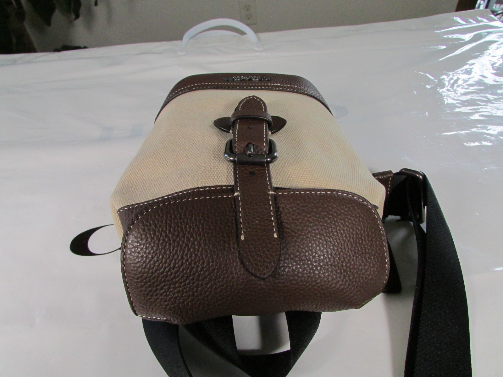 NWT Coach Canvas Hudson Small Backpack CH074 Natural / Dark Teak