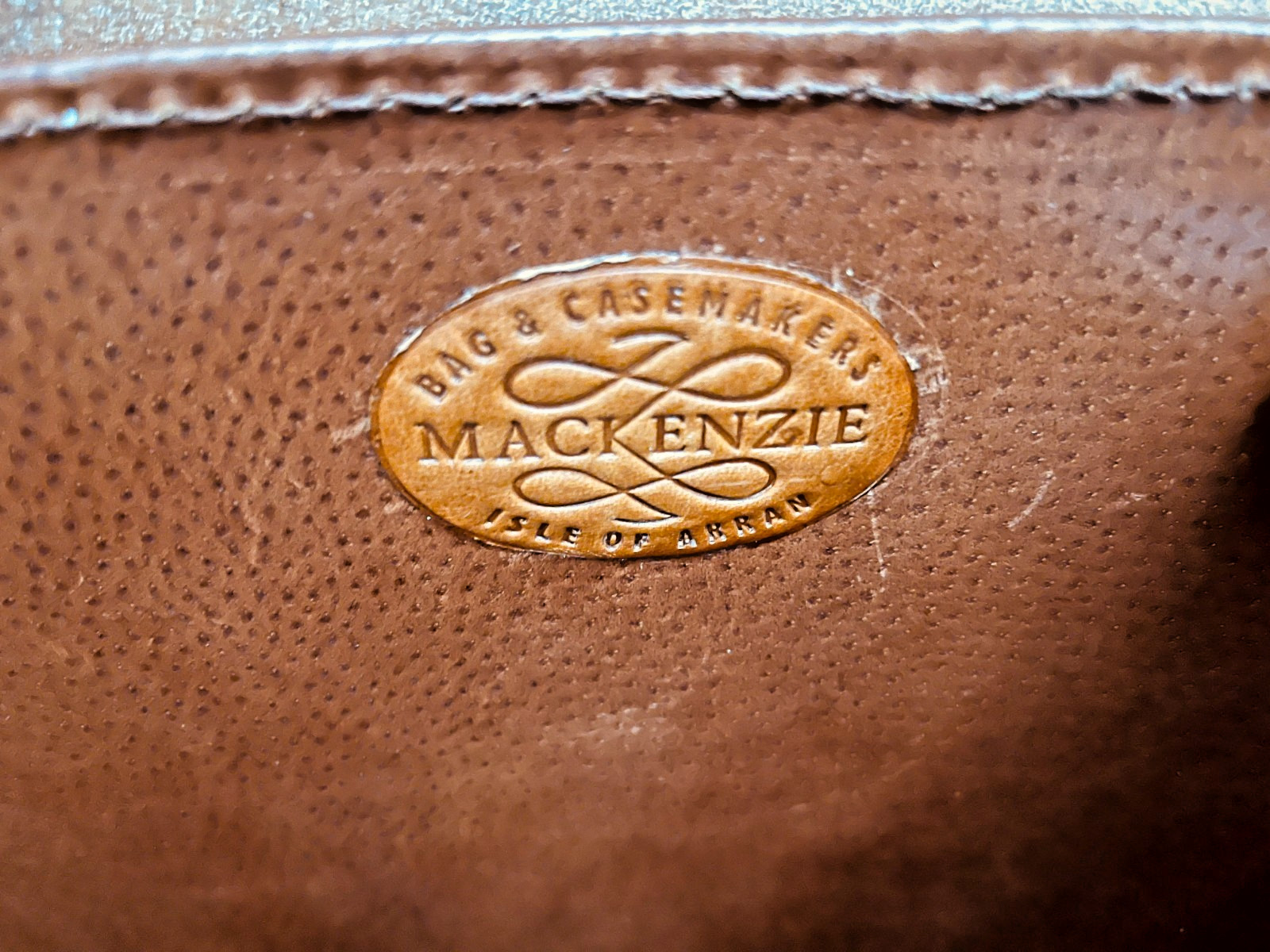 MACKENZIE “OFFICERS” Tan Bridle Leather Briefcase / Messenger Bag – SCOTLAND